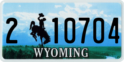 WY license plate 210704