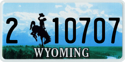 WY license plate 210707