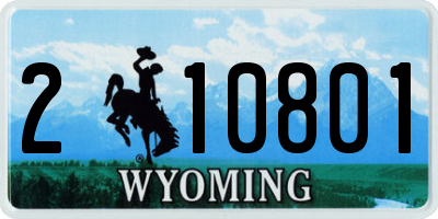WY license plate 210801
