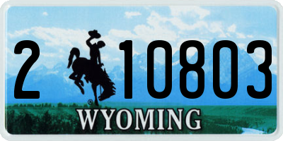 WY license plate 210803