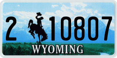 WY license plate 210807
