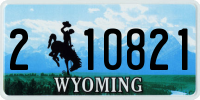 WY license plate 210821