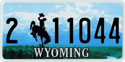 WY license plate 211044