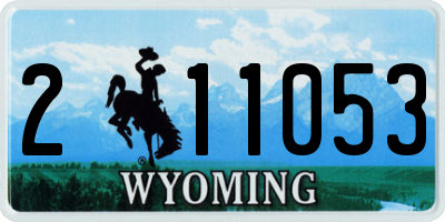 WY license plate 211053