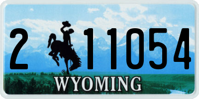 WY license plate 211054