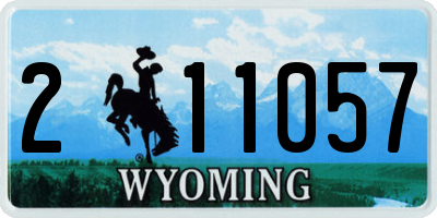 WY license plate 211057