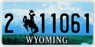 WY license plate 211061