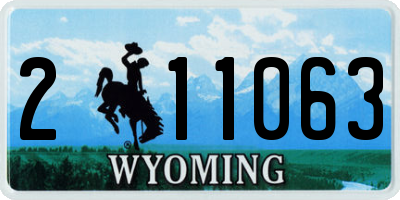 WY license plate 211063