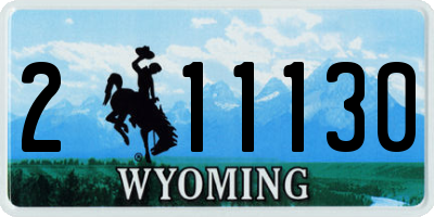 WY license plate 211130