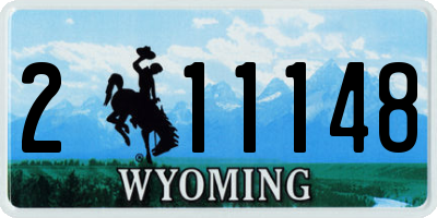 WY license plate 211148