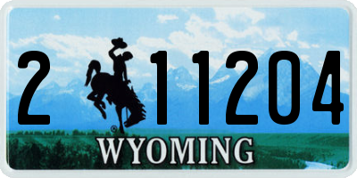 WY license plate 211204
