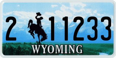 WY license plate 211233