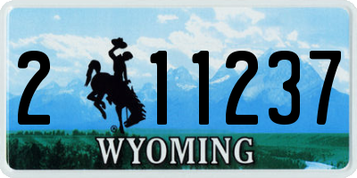 WY license plate 211237