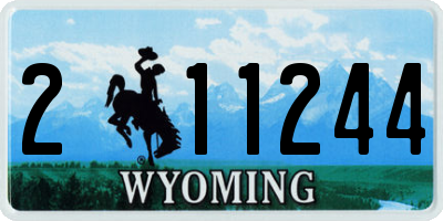 WY license plate 211244