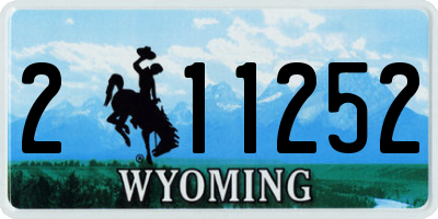 WY license plate 211252
