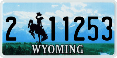 WY license plate 211253