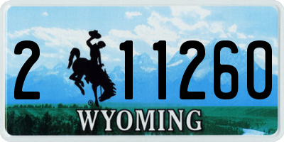 WY license plate 211260