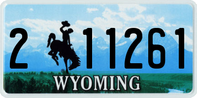 WY license plate 211261