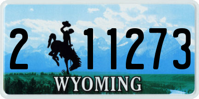 WY license plate 211273