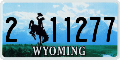 WY license plate 211277