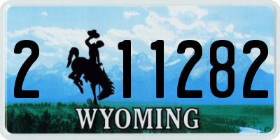 WY license plate 211282