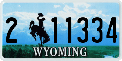 WY license plate 211334