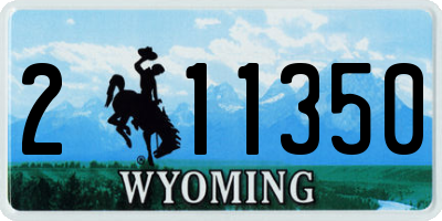 WY license plate 211350