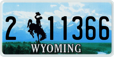 WY license plate 211366