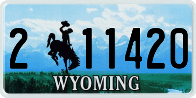 WY license plate 211420