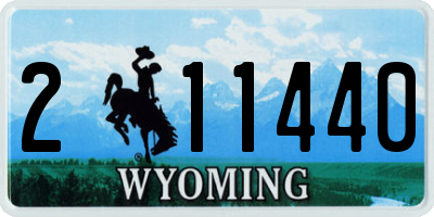 WY license plate 211440