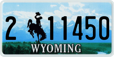 WY license plate 211450