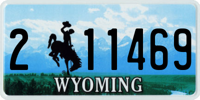 WY license plate 211469