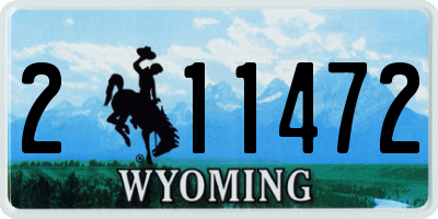 WY license plate 211472