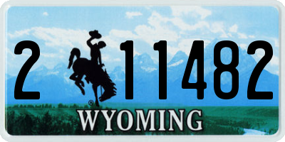 WY license plate 211482