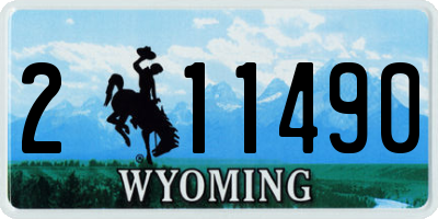WY license plate 211490