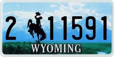 WY license plate 211591