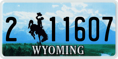 WY license plate 211607