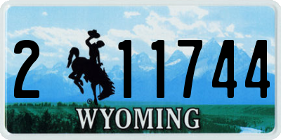 WY license plate 211744
