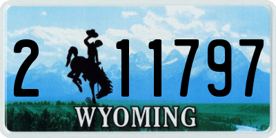 WY license plate 211797