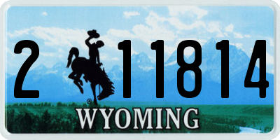 WY license plate 211814