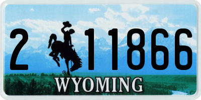 WY license plate 211866
