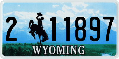 WY license plate 211897