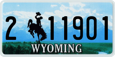WY license plate 211901