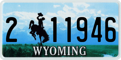 WY license plate 211946