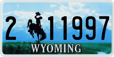 WY license plate 211997