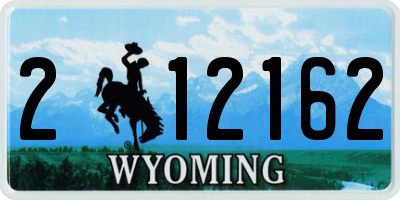 WY license plate 212162