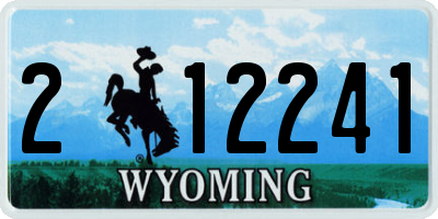 WY license plate 212241