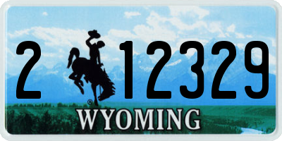 WY license plate 212329