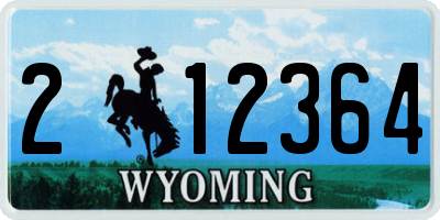 WY license plate 212364