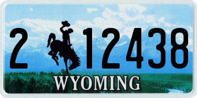 WY license plate 212438